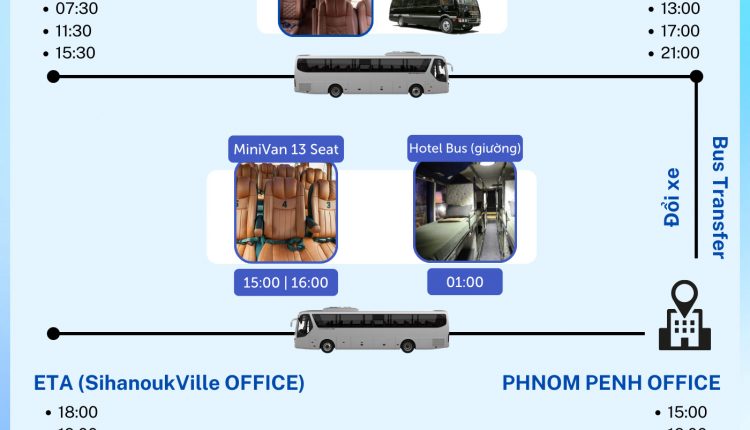Vé xe đi Sihanouk ville hàng ngày