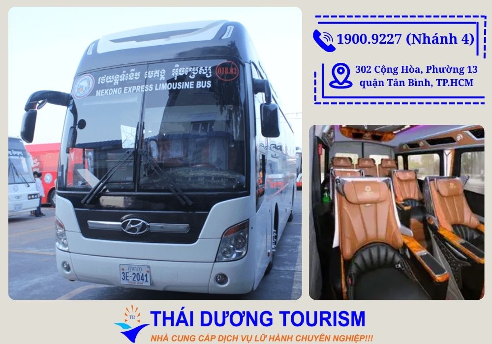 Thái Dương Limousine hợp tác với Vexedicampuchia.com vẫn là lựa chọn tốt nhất cho tuyến HCM đi Siem Reap nhờ sự chuyên nghiệp, tiện nghi và hỗ trợ đầy đủ từ A–Z.